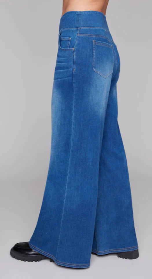Compli K-34030-Womens Knit Pants-Blue - The Coach Pyramids