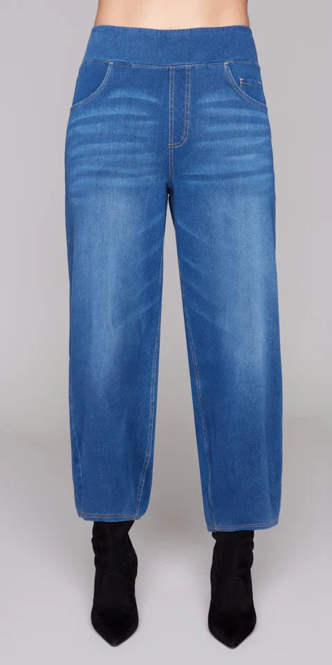Compli K-34032-Womens Knit Pants-Blue - The Coach Pyramids