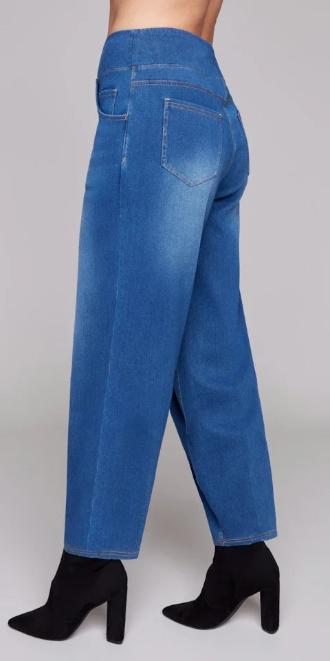 Compli K-34032-Womens Knit Pants-Blue - The Coach Pyramids