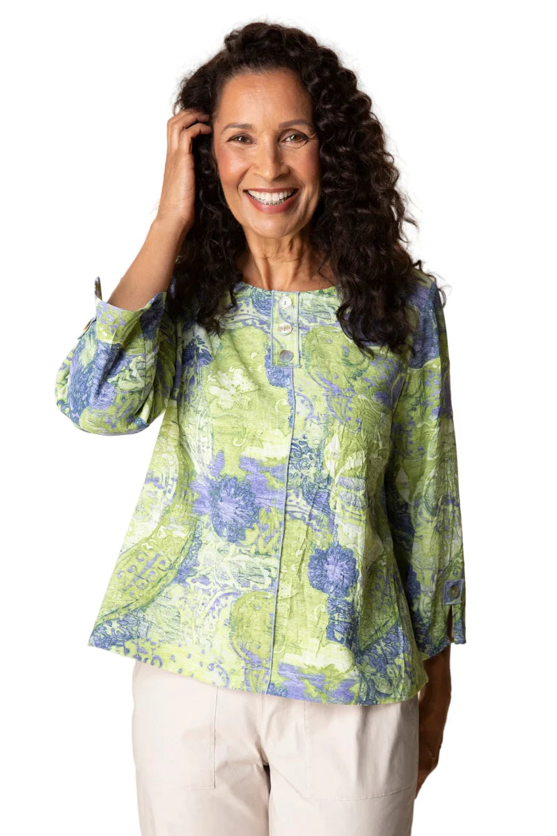 Habitat-H34932-Pleat Back Pullover-Aloe - The Coach Pyramids