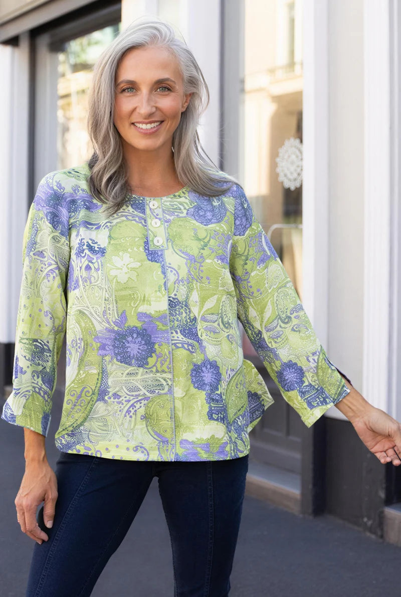 Habitat-H34932-Pleat Back Pullover-Aloe - The Coach Pyramids
