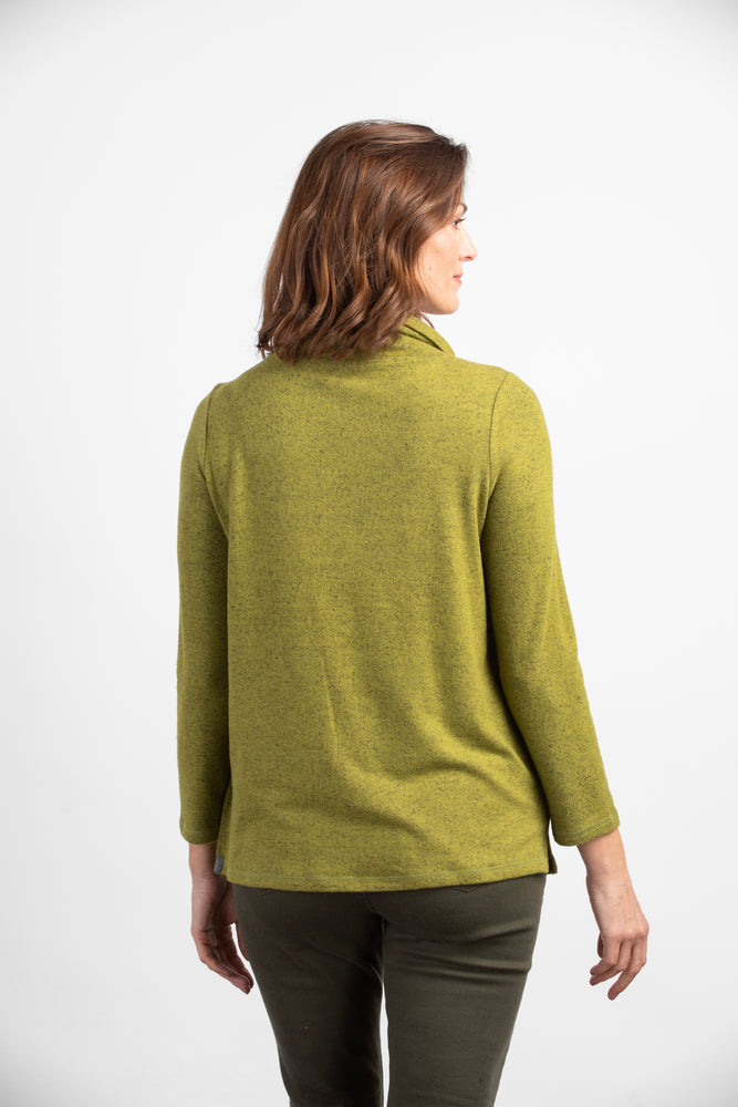 Habitat Fall/Winter 2023-H35880-Tie Neck Pullover-Moss - The Coach Pyramids