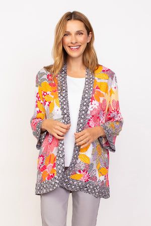 Habitat Spring 2024-H39540- Kimono Cover Up Mix -Lake - The Coach Pyramids