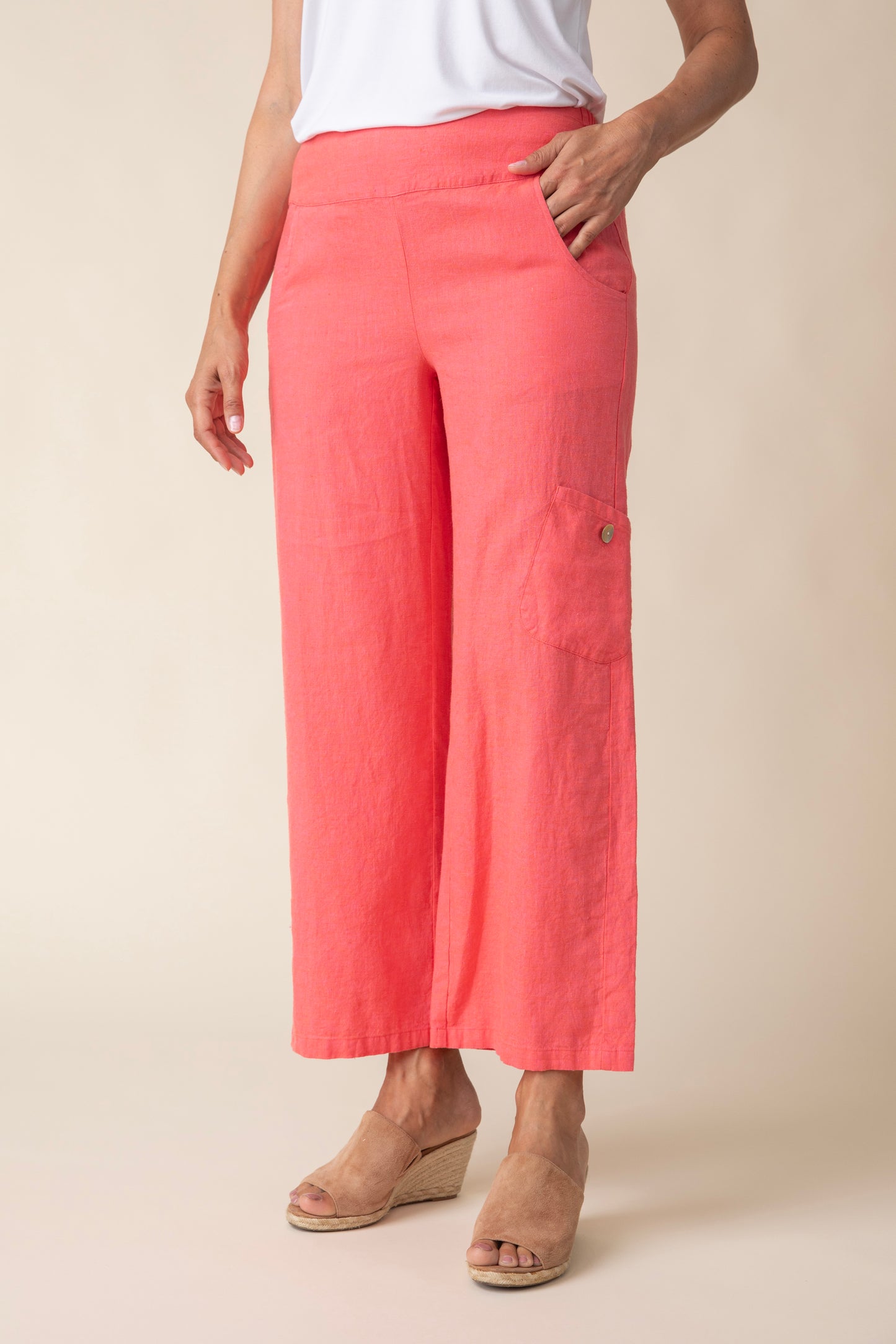Habitat Spring/Summer 2025-H41566S5-Flood Pocket Pant-OatMeal - The Coach Pyramids