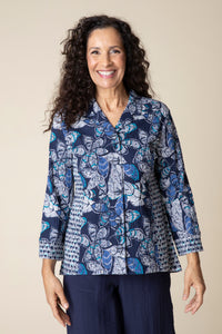 Habitat Fall 2024-H41621-Princess Seamed Shirt-Navy - The Coach Pyramids