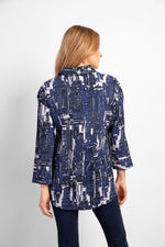 Habitat Fall/Winter 2023-H42421-Shaped Shirt -Blue Print - The Coach Pyramids