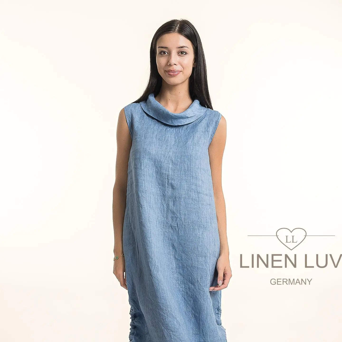 Linen Luv-TP1676-56-French Linen Dress-Jeans - The Coach Pyramids