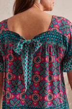 Tribal  Spring/Summer 2024-4973O/3695-Ruffle Sleeve Blouse-Atlantic - The Coach Pyramids