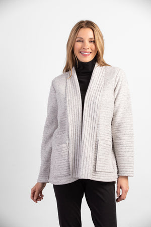 Habitat Fall/Winter 2023-H52312F3-Shawl Jacket-White - The Coach Pyramids