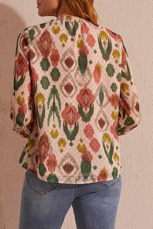 Tribal  Spring/Summer 2024-5310O-4868-Swiss Dot Blouse-Vine - The Coach Pyramids