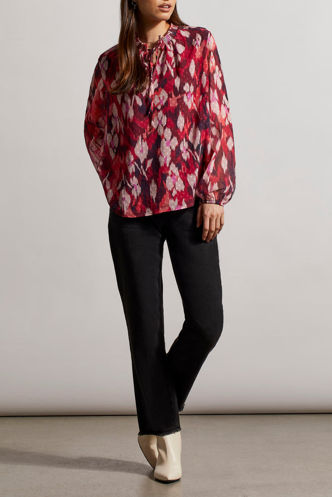 Tribal  Fall/Winter 2023-5310O/4868-Blouse-Red Plum - The Coach Pyramids