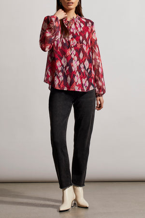 Tribal  Fall/Winter 2023-5310O/4868-Blouse-Red Plum - The Coach Pyramids