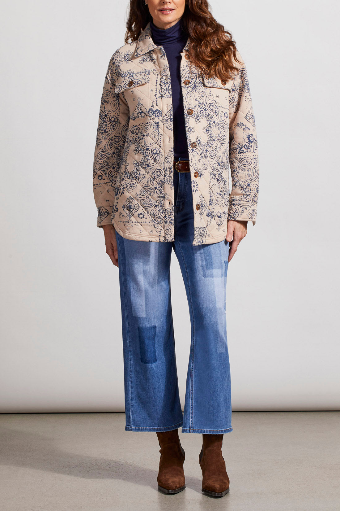 Tribal  Fall/Winter 2023-53200/4913 -Shacket- Blue Sky - The Coach Pyramids