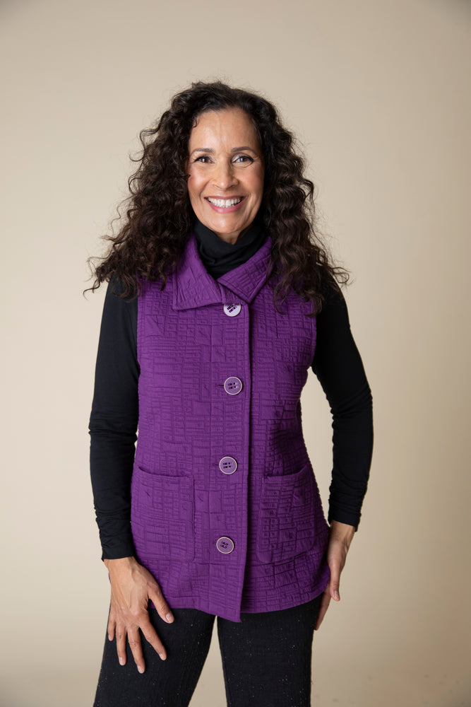 Habitat Fall 2024-H53314-Pocket Vest-Plum