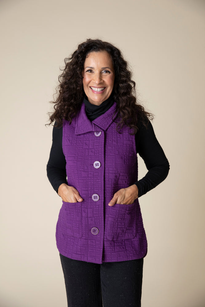 Habitat Fall 2024-H53314-Pocket Vest-Plum