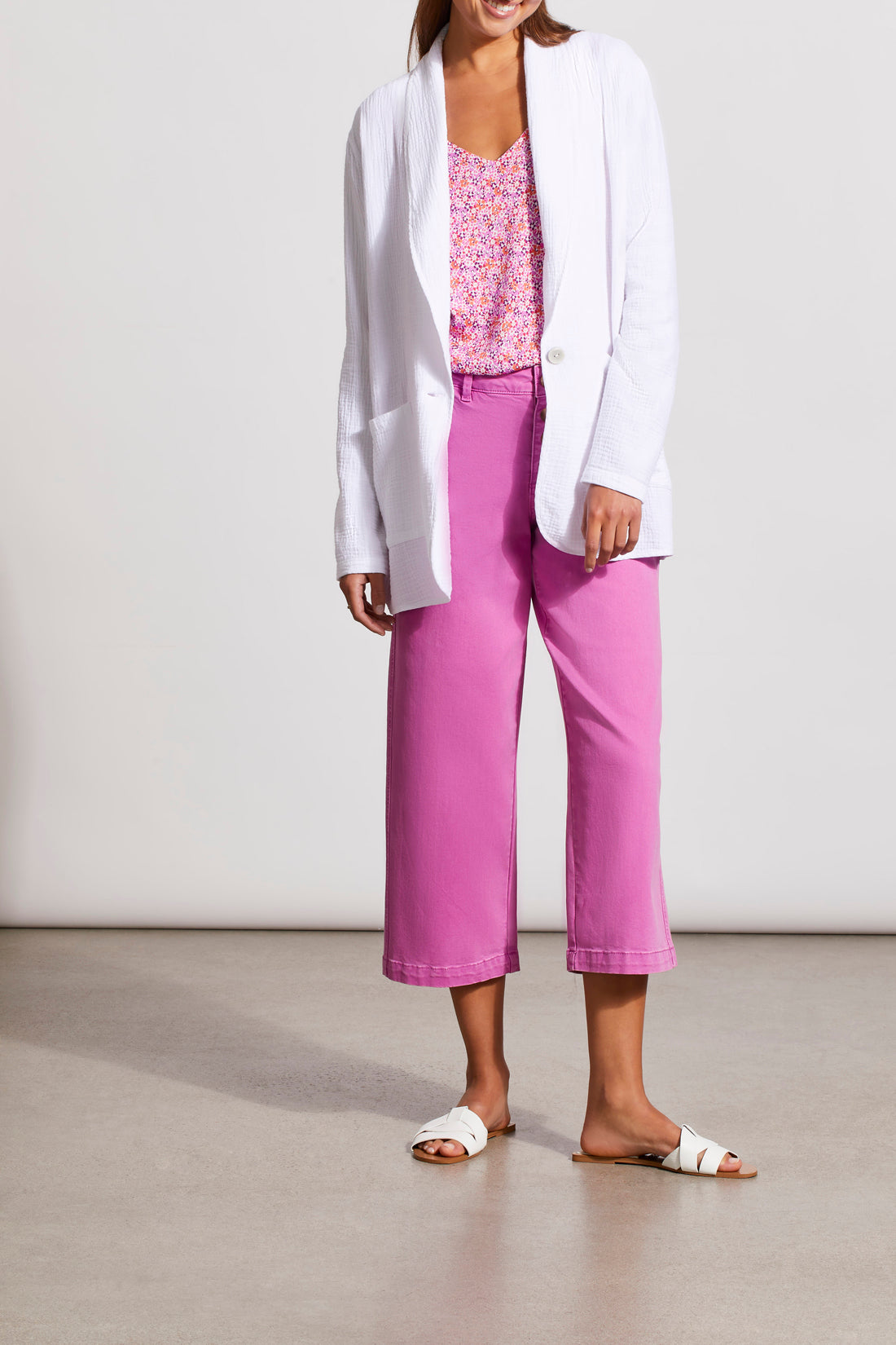 Tribal  Spring/Summer 2024-5343O-4555-Shawl Collar Blazer-White - The Coach Pyramids
