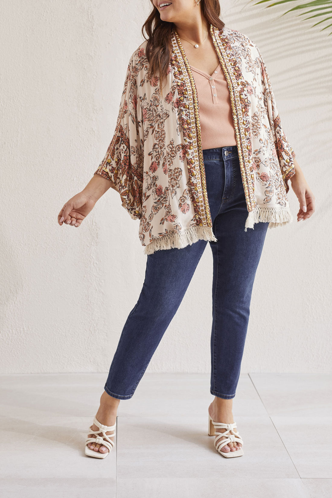 Tribal  Spring/Summer 2024-5355V-5050-Curvy Ankle Skinny Jeans-Deep Ocean - The Coach Pyramids