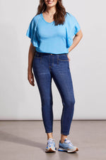 Tribal  Spring/Summer 2024-5357O-2020-Pull On Ankle Skinny Jeans-Real Blue - The Coach Pyramids