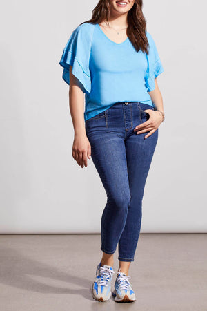 Tribal  Spring/Summer 2024-5357O-2020-Pull On Ankle Skinny Jeans-Real Blue - The Coach Pyramids