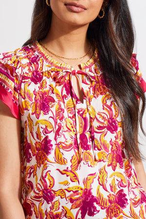 Tribal  Spring/Summer 2024 5451O/1434-Printed Blouse-Limoncello - The Coach Pyramids