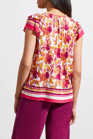 Tribal  Spring/Summer 2024 5451O/1434-Printed Blouse-Limoncello - The Coach Pyramids