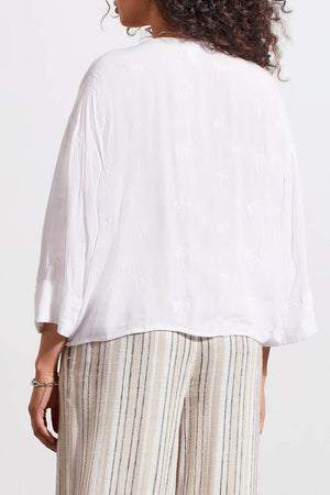 Tribal  Spring/Summer 2024 5497O/4969-Kimono Blouse-White - The Coach Pyramids