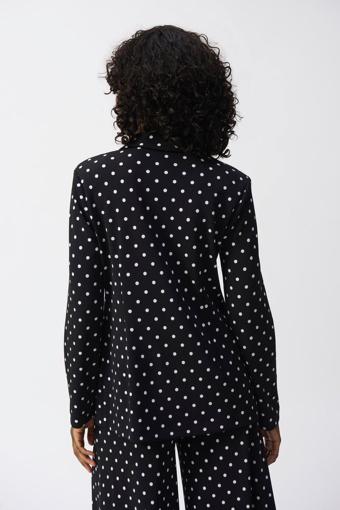 Joseph Ribkoff Fall 2025-251051-110-Blazer-Black/Vanilla - The Coach Pyramids