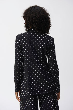Joseph Ribkoff Fall 2025-251051-110-Blazer-Black/Vanilla - The Coach Pyramids
