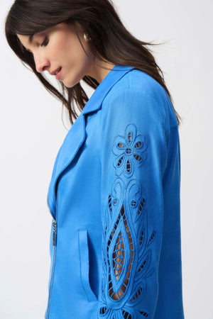 Joseph Ribkoff Fall 2025-251936-4360-Jacket-Coastal Blue - The Coach Pyramids