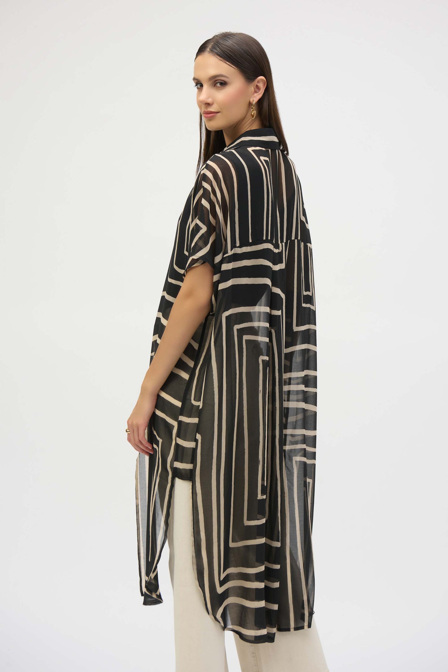 Joseph Ribkoff Summer 2025-252934-113-Blouse-Black/Beige - The Coach Pyramids
