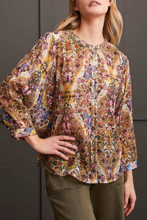 Tribal Fall 2024-5539O/0327-Dolman Sleeve Wide Blouse-Grape