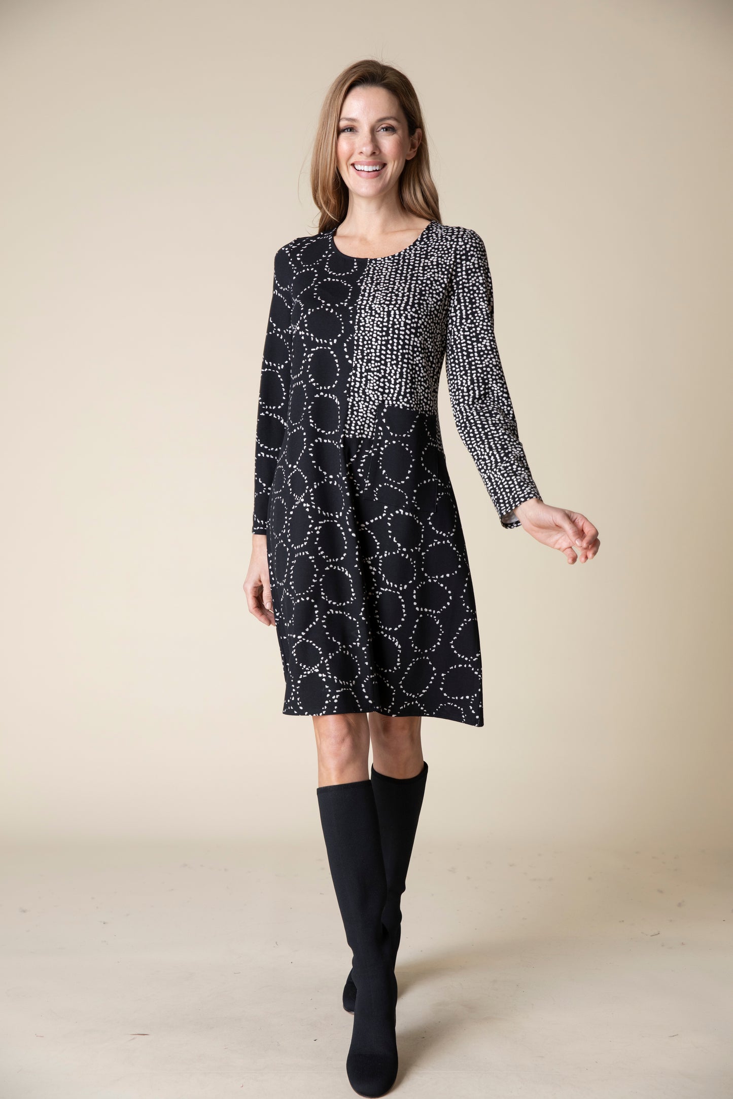 Habitat Fall 2024-H55581-Patch Pocket Dress-Black - The Coach Pyramids