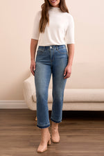 Tribal Fall 2025-5560O-2020-Sophia Curvy Micro Flare Jeans-True Vintage
