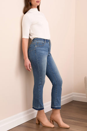 Tribal Fall 2025-5560O-2020-Sophia Curvy Micro Flare Jeans-True Vintage - The Coach Pyramids
