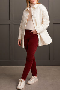 Tribal Fall 2024-5580O/1889-Pull On Slim Ankle Pants-Port Wine - The Coach Pyramids