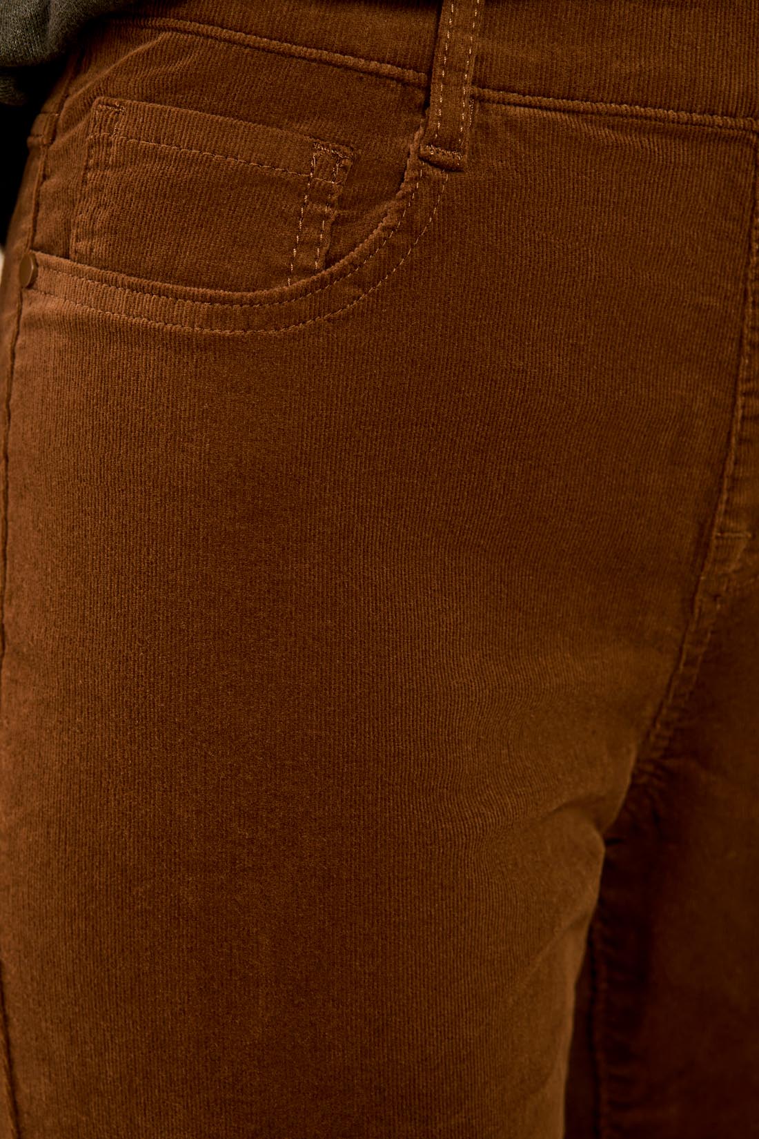 Tribal-Audrey Pull On Slim Ankle Pants W/Pockets-5580O-3368-Chocolate - The Coach Pyramids