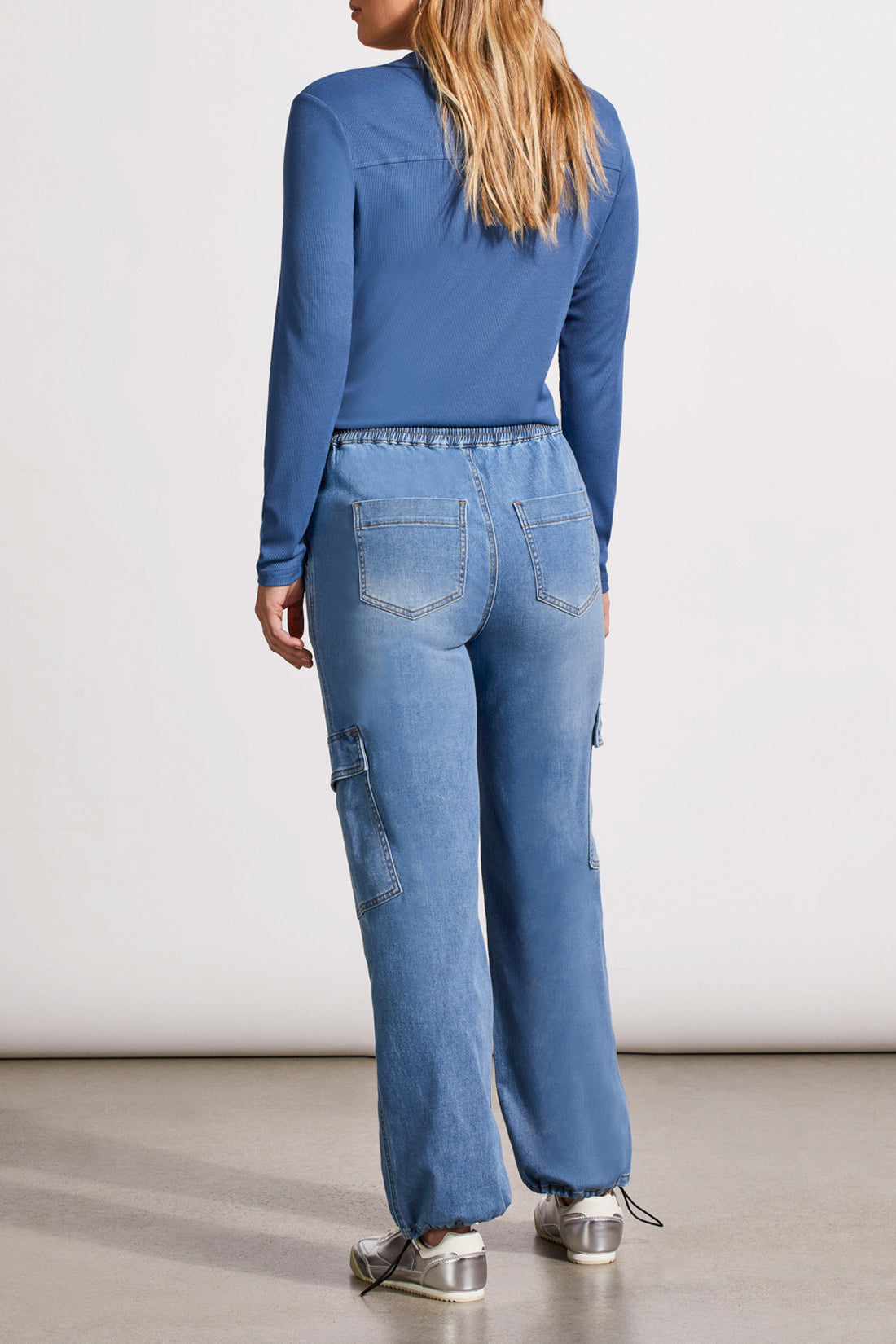 Tribal Fall 2024-5609O/0293-Audrey Jogger Wide Ankle Cargo-Sky Blue - The Coach Pyramids