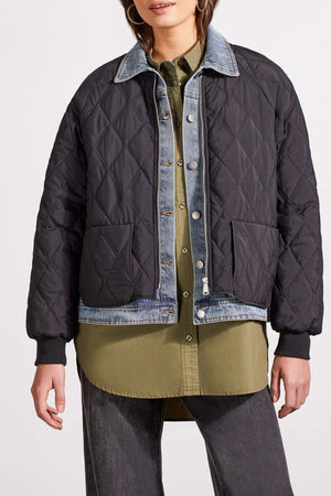 Tribal Fall 2024-5631O/0002-Fooler Bomber/Quilted Jacket-Black