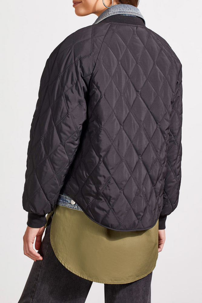 Fooler Quilted Bomber Jacket Black style 56310 Small