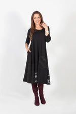 Pure Essence Fall/Winter 2024-575-5106-Dress-Black/Ivory