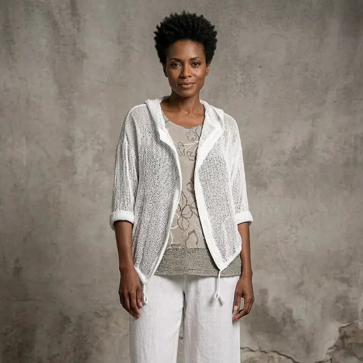 Linen Luv-TP1709-11-French Linen Top-Bianco - The Coach Pyramids