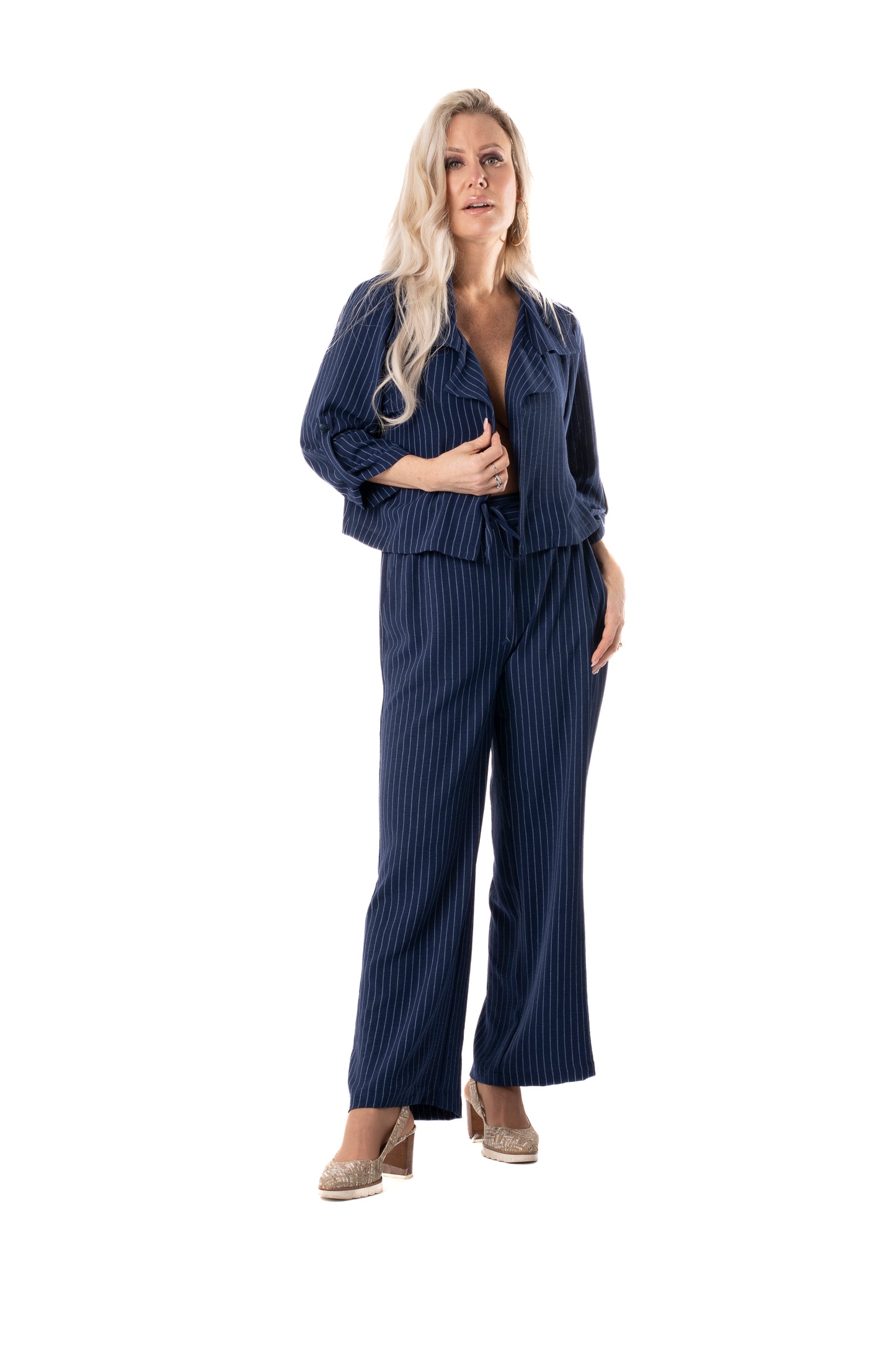 Pure Essence Spring/Summer 2025-589-7065-Jacket-Navy - The Coach Pyramids