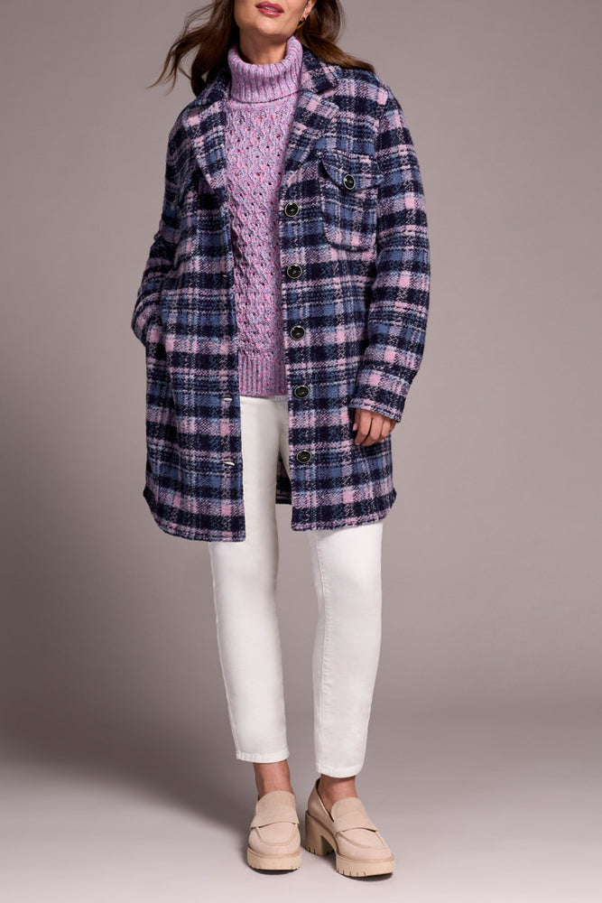 Tribal Fall 2025-5966O-5056-Notch Collar Jacket-Vintage Lilac - The Coach Pyramids