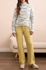 Tribal Fall 2025-5969O-5057-T Neck Sweater-Cream - The Coach Pyramids