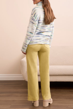 Tribal Fall 2025-5969O-5057-T Neck Sweater-Cream - The Coach Pyramids