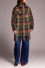 Tribal Fall 2025-5981O-4466-Jacket W/Fringe Hem-Passion Plum - The Coach Pyramids