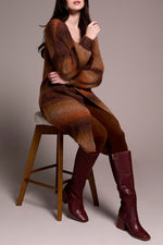 Tribal Fall 2025-5982O-5065-Long Sweater Cardigan-DK Toffee - The Coach Pyramids