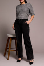 Tribal Fall 2025-6027O-5078-Brooke Super Straight Pants W/Stones-Jewel Grey - The Coach Pyramids