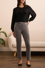 Tribal Fall 2025-6037O-5073-Audrey Pull On Slim Ankle Pant W/Glitters-Gold Rinse - The Coach Pyramids