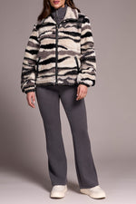 Tribal Fall 2025-6044O-5143-Lined Zip Jacket W/PU Detail-Nordic Stone - The Coach Pyramids